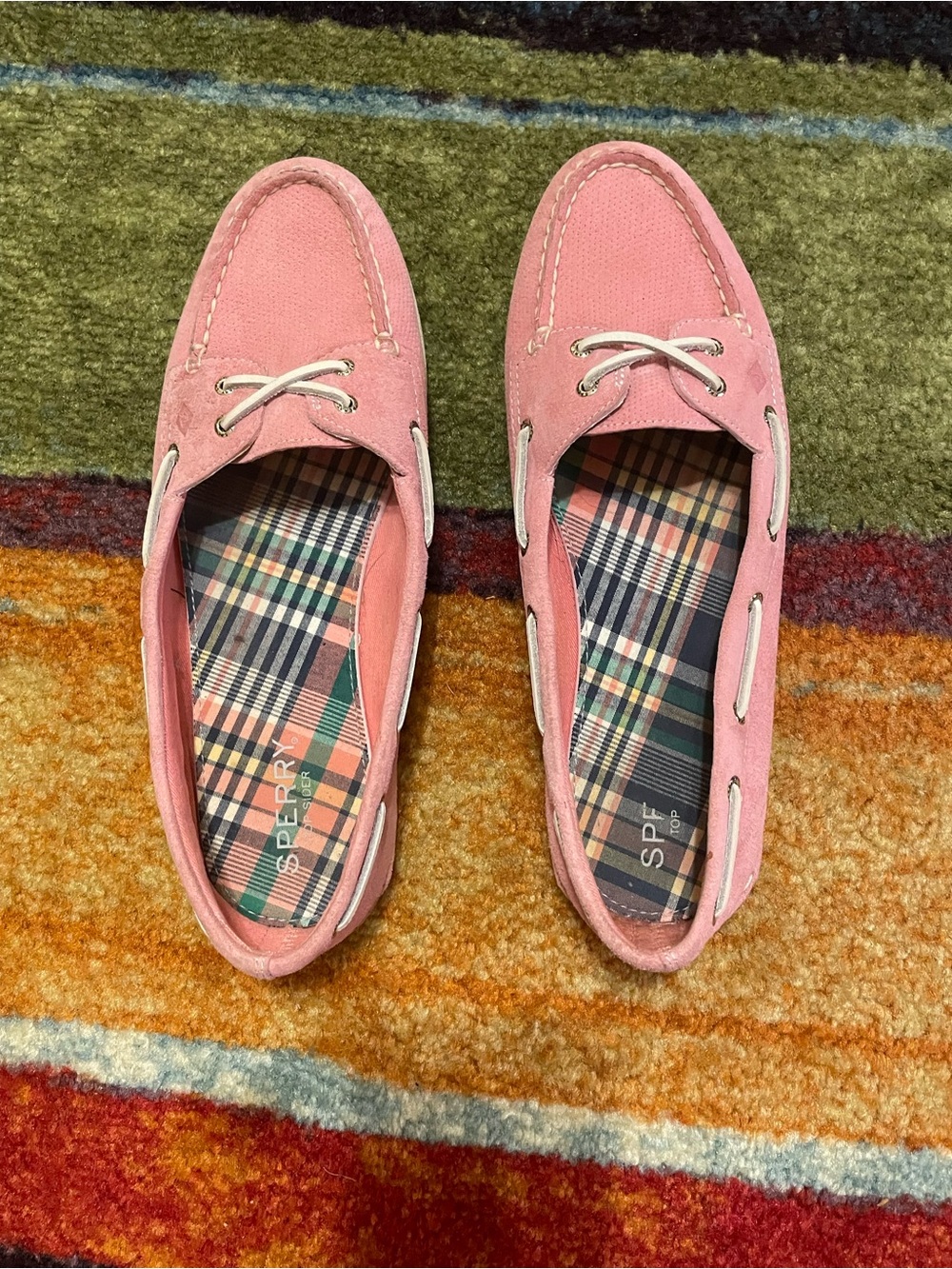 Sperry Pink Suede Topsiders Boat Shoes